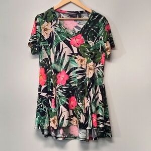 Attitudes women's multi color floral blouse Size: LP